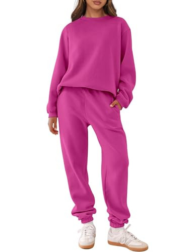 ANRABESS Women's Two Piece Outfits Lounge Set Long Sleeve Crewneck Sweatshirt Jogger Pants Tracks... | Amazon (US)