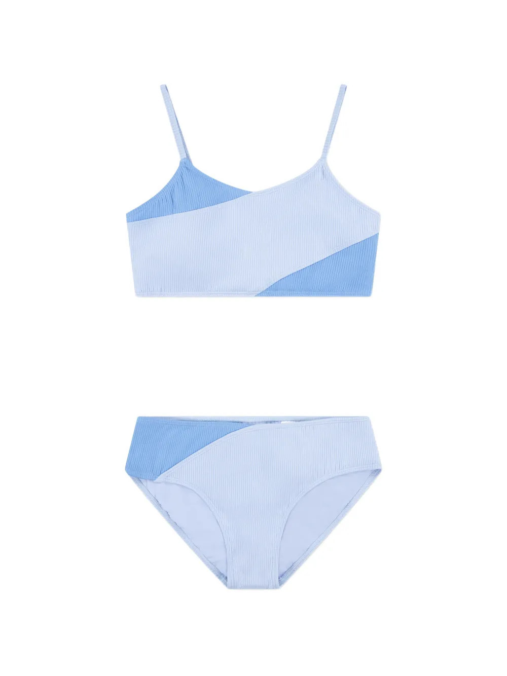ABERCROMBIE FITCH KIDS colourblock ribbed bikini - Blue | Farfetch Global