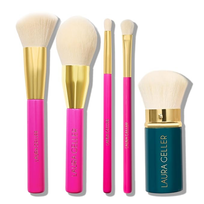 LAURA GELLER NEW YORK 5PC Full Face Professional Vegan Makeup Brush Gift Set | Apply Foundation, ... | Amazon (US)