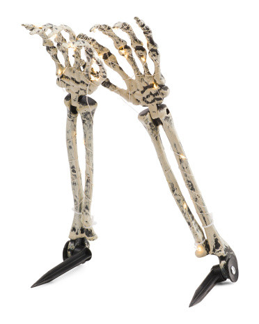 2pc 18in Outdoor Safe Lighted Skeleton Hand Stakes | TJ Maxx