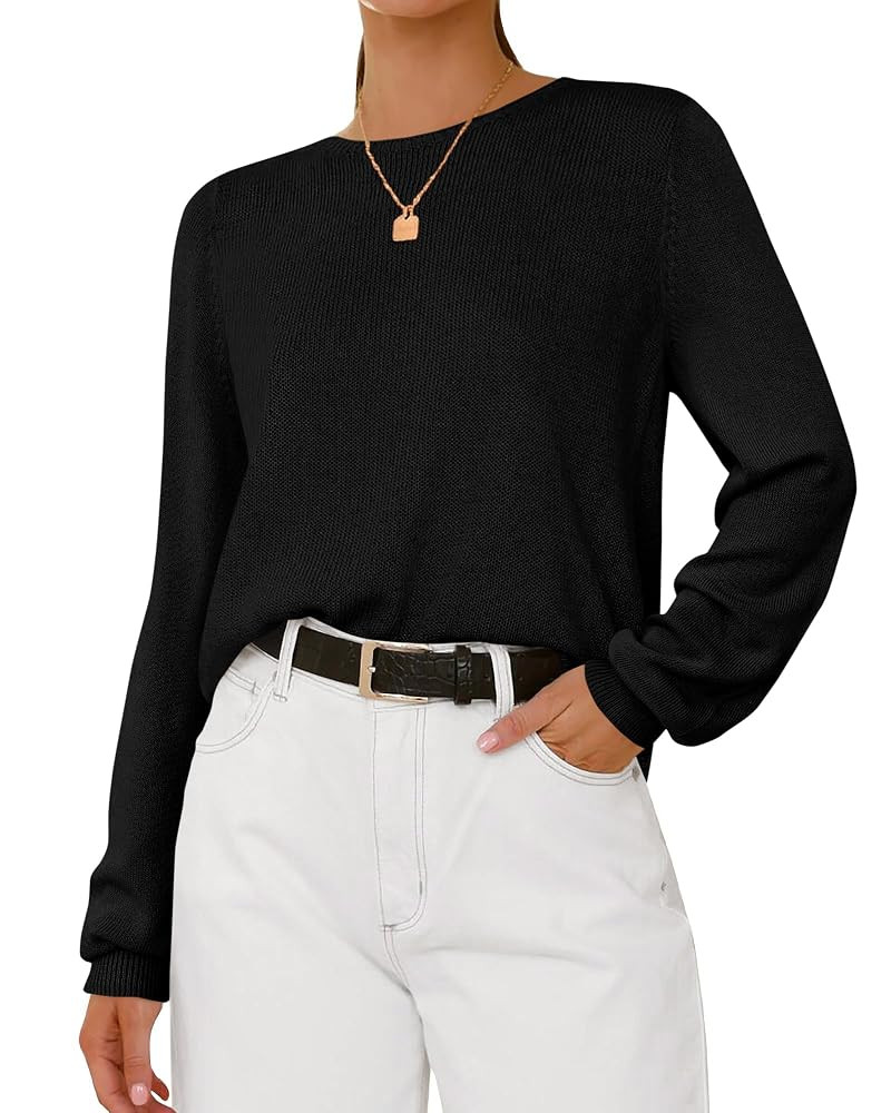 BTFBM Sweaters for Women 2025 Early Fall Fashion Crewneck Long Sleeve Ribbed Knit Oversized Pullo... | Amazon (US)