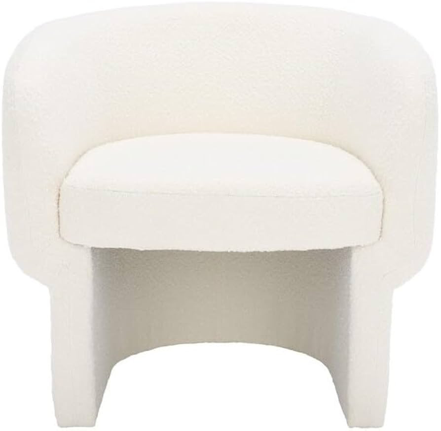 SAFAVIEH Couture Collection Kellyanne Modern Ivory Boucle Dining Chair (Fully Assembled) | Amazon (US)