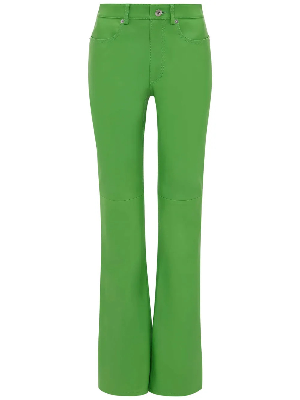 JW Anderson Leather bootcut-leg Trousers | Green | FARFETCH | Farfetch Global