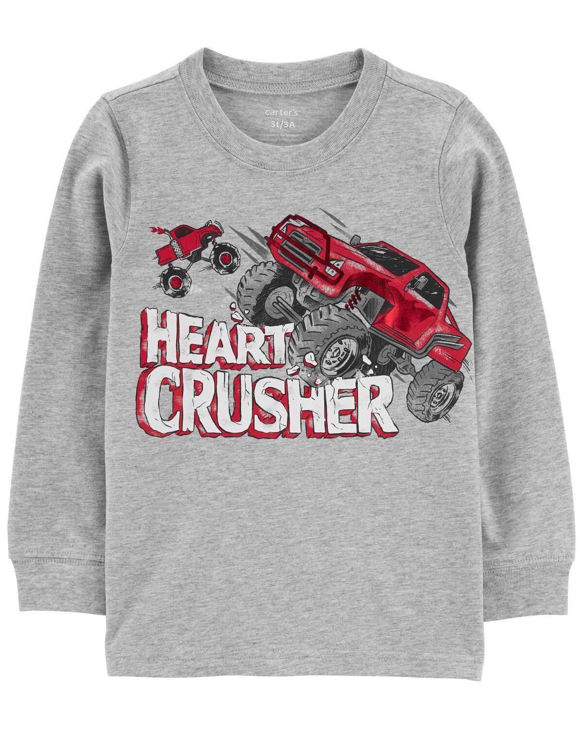Grey Toddler Valentine's Day Crusher Graphic Tee | carters.com | Carter's