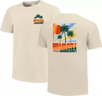 Image One Men's Miami Hurricanes Ivory Retro Palms T-Shirt | Dick's Sporting Goods