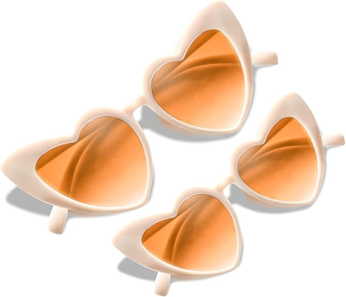 ailov Fashion Pink Heart Sunglasses for Men Women Parents kids Duo Pack Retro Love Shaped Cat Eye... | Amazon (US)