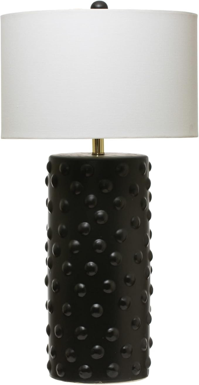 Creative Co-Op Stoneware, Matte Black Table Lamp | Amazon (US)