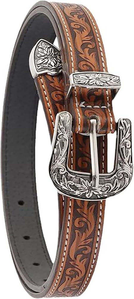 TOPACC Western Belts for Women Brown Cowgirl Cowboy Floral Thin Skinny Belt for Jeans Dresses Cou... | Amazon (US)