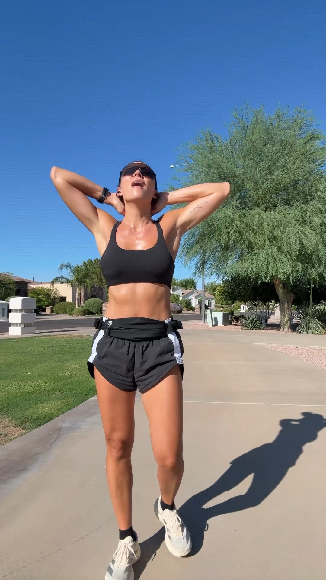 Running in the summer is not for the faint of heart!!! Sharing my running outfit 
Paragon sports bra size small 
Free people shorts size small 
@adidas evo sneakers

#LTKActive #LTKmorningroutine #LTKfitnessgoals