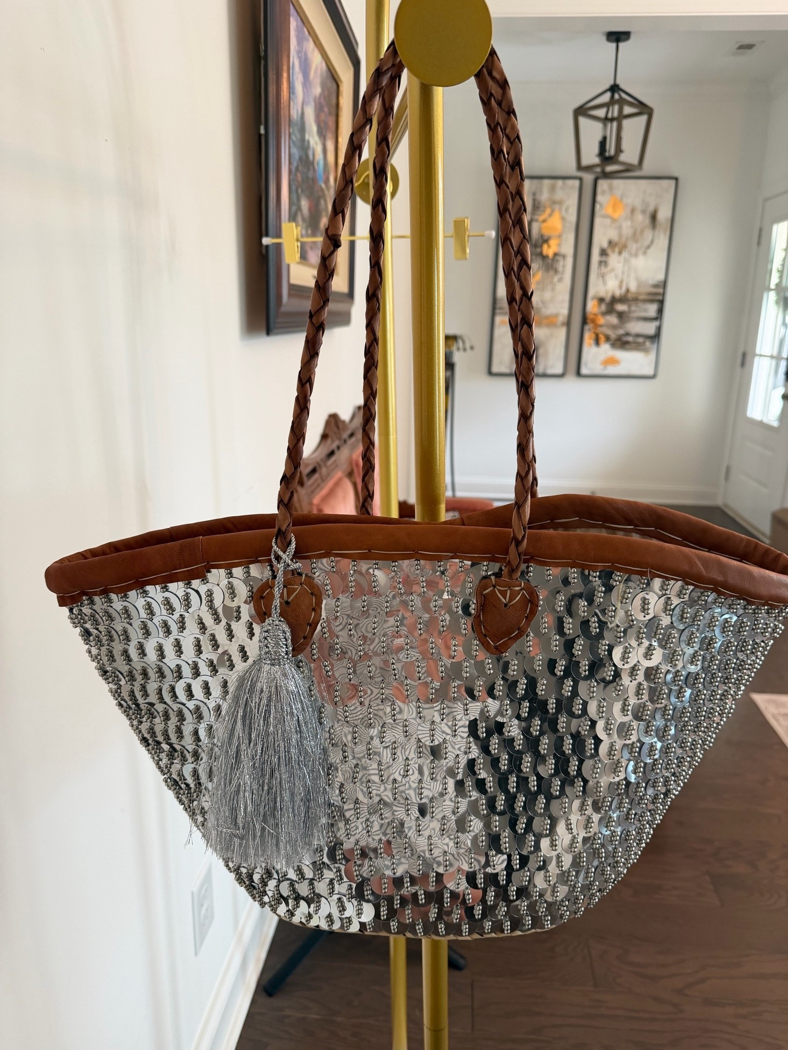 Moroccan beach bag
Mirrored beach bag
Mirror beaded beach bag
Silver sequin beach bag
Silver beaded beach bag

#LTKSeasonal #LTKTravel #LTKSwim