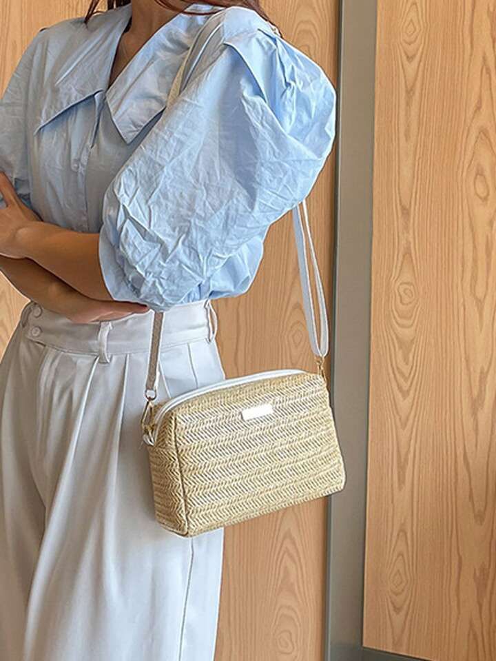 Minimalist Straw Bag Small For Beach Vacation Travel, Mothers Day Gift For Mom | SHEIN