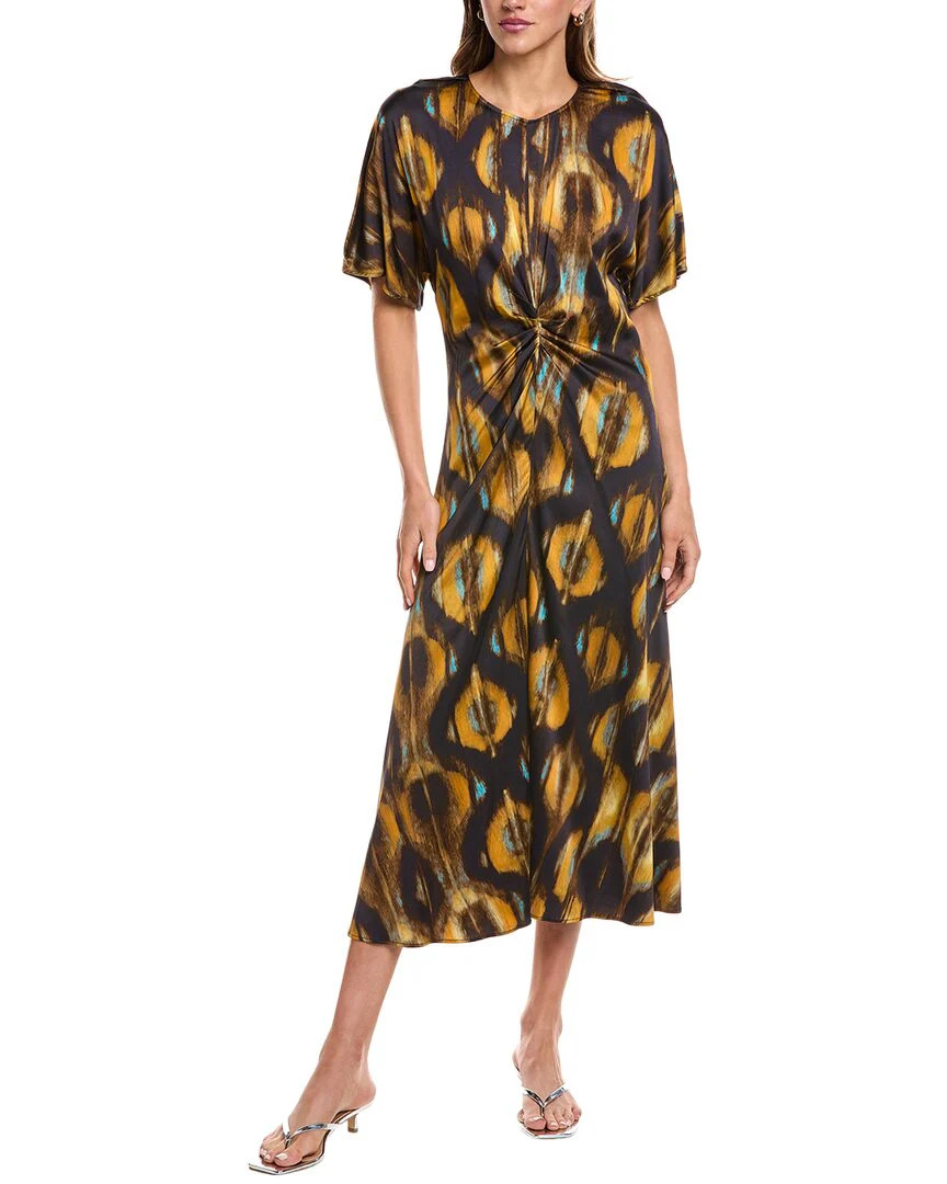 ba & sh Short Kimono Sleeve Midi Dress | Shop Simon