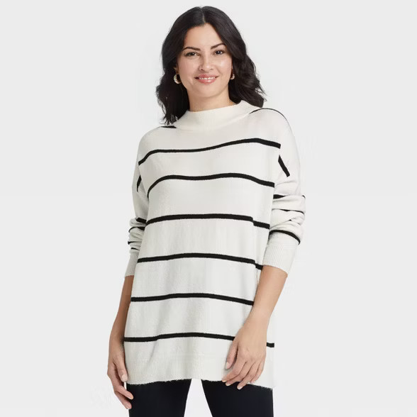 Women's Slouchy Mock Turtleneck Pullover Sweater - A New Day™ | Target
