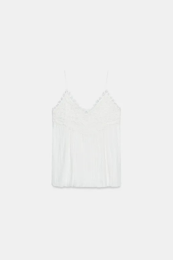 ZW COLLECTION EMBROIDERED PUFFED TOP | Zara UK