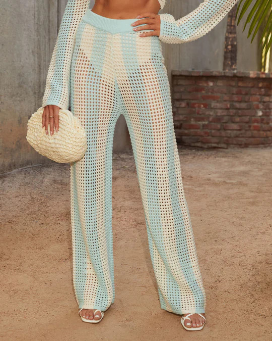 Seychelles Crochet Striped Coverup Flare Pants | VICI