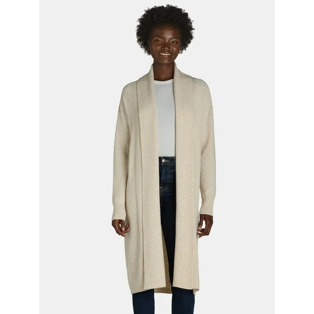 Time and Tru Women's Duster Cardigan Sweater, Midweight, Sizes XS-XXXL | Walmart (US)