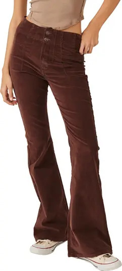 Jayde Seamed Corduroy Flare Pants | Nordstrom