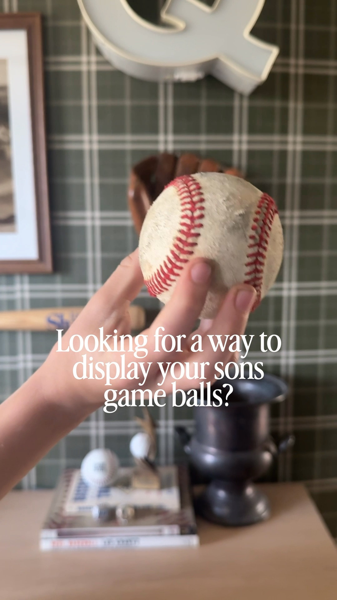 Looking for a way to display your child’s game balls? Try this glass cloche!

#LTKHome #LTKSaleAlert #LTKSeasonal