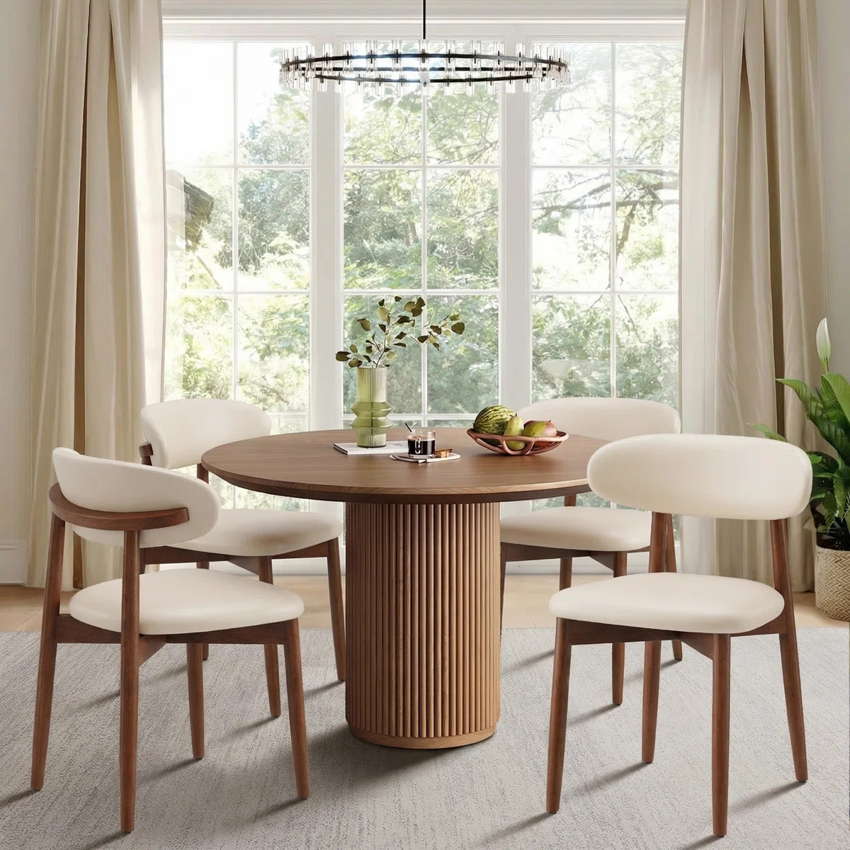 Upholstered Solid Wood Side Chair Dining Chairs (Set of 4) | Wayfair North America