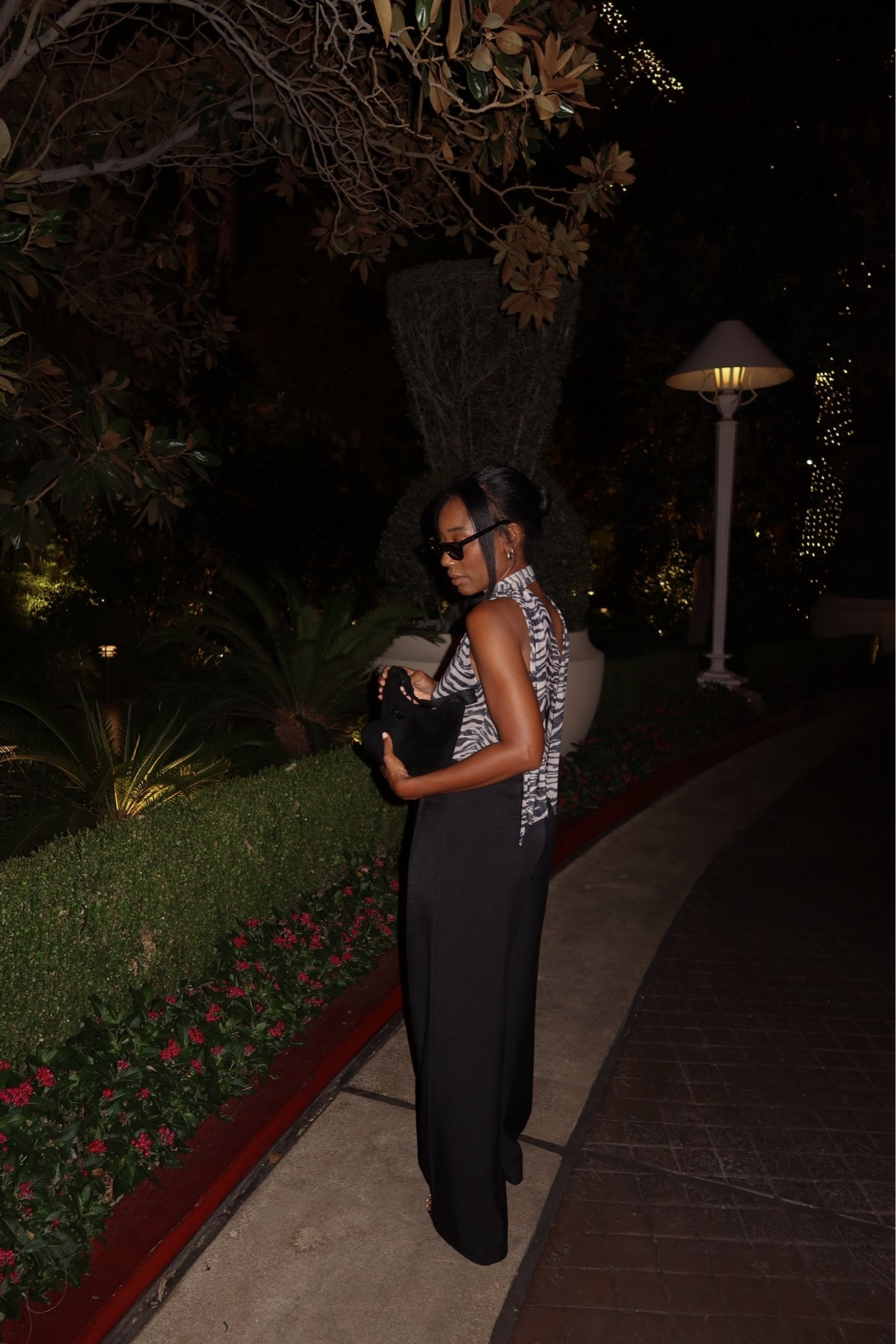Zebra print one shoulder top and black trouser

#LTKootd