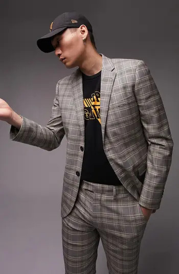 Topman Check Skinny Suit Jacket | Nordstrom | Nordstrom