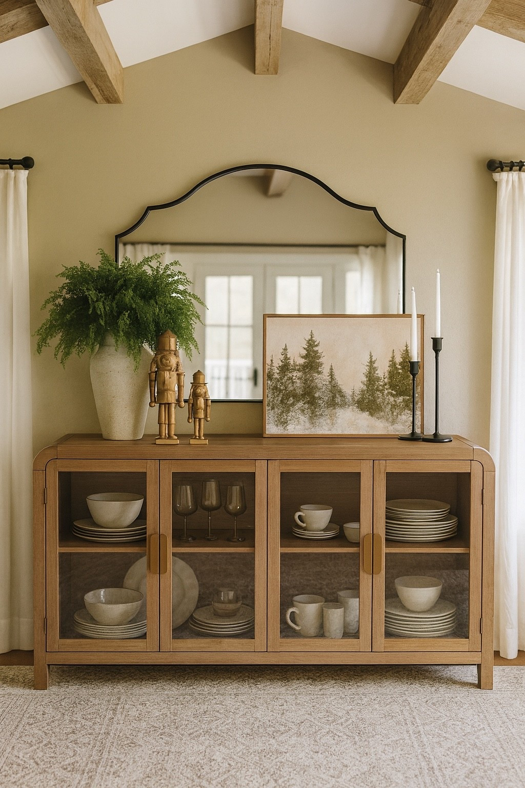 Amazon Sideboard Styling Ideas
Follow @farmtotablecreations on Instagram for more curated home looks and finds.

This neutral Amazon setup blends warmth, texture, and timeless character. A wood sideboard anchors the space, styled with brass candlesticks, a textured vase filled with greenery, and serene winter artwork for a subtle seasonal touch. The arched mirror adds height and elegance — creating a perfectly balanced vignette you can enjoy year-round.

#amazonhome #amazonfinds #sideboarddecor #consoledecor #neutraldecor #homefinds #modernorganic #entrywaydecor #diningroomstyle #homedesign #interiorstylin


#LTKFindsUnder50 #LTKHome #LTKSaleAlert