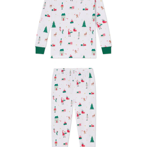 Kids Long-Long Set in Holly Jolly | Lake Pajamas