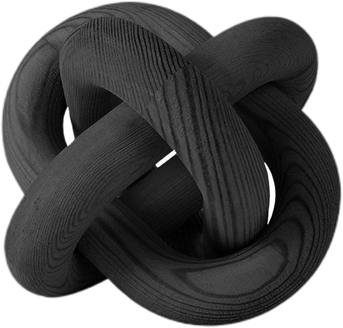 SHOUD Wood Knot Decor,Wood Chain Link Home Decor,6 Inches Diameter Hand Carved Decorative Chain K... | Amazon (US)