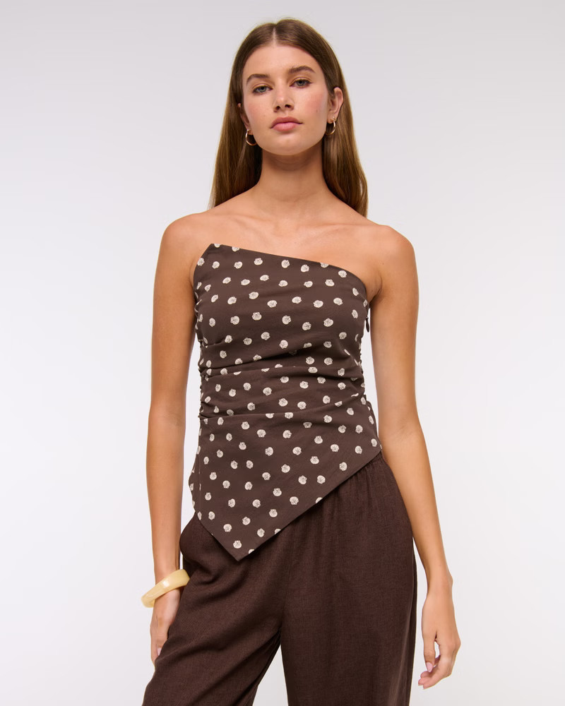 Asymmetrical Strapless Top | Abercrombie & Fitch (US)