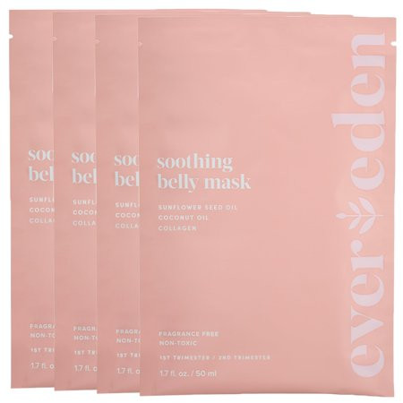 Evereden Soothing Belly Mask - 4 Belly Masks for Women 2nd & 3rd Trimester - Hydrating Nourishing & Soothing Pregnancy Skin Care Belly Masks - Clean & Vegan Pregnancy & Maternity Products SF1 | Walmart (US)