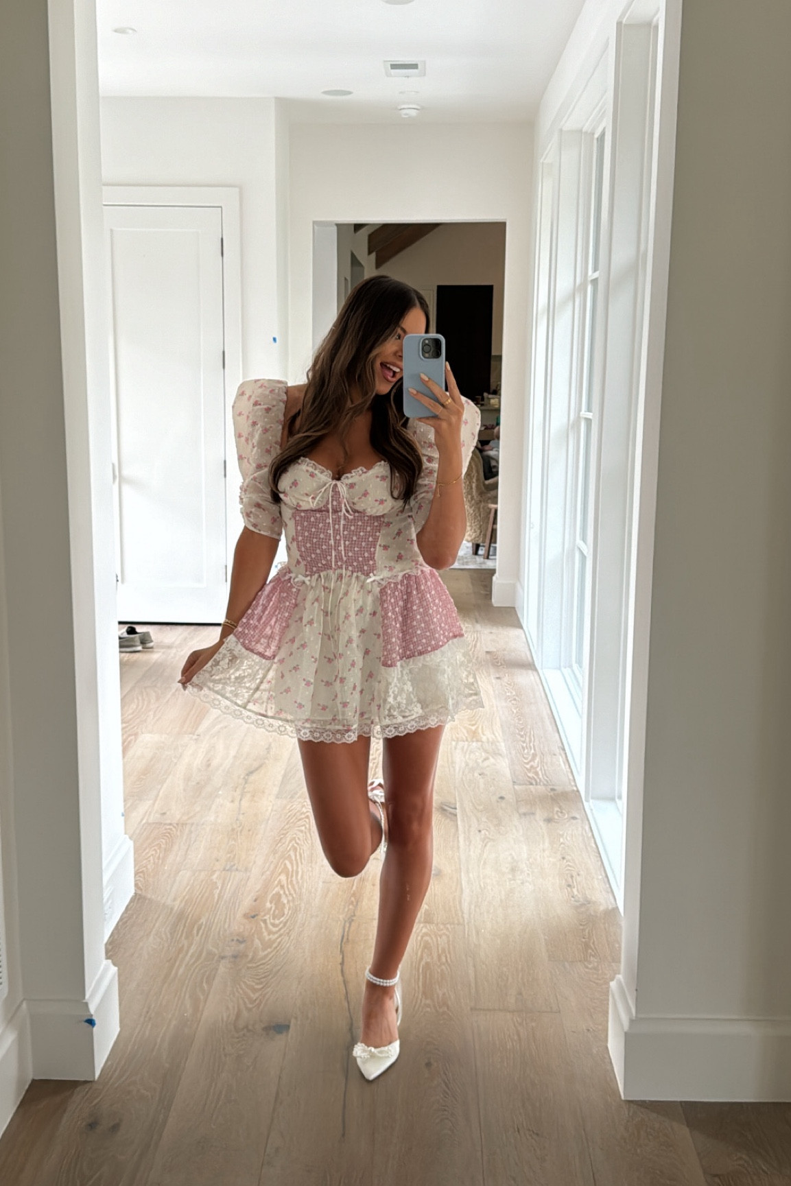 Barbie party! Loved this dress and added these heels to my Amazon cart the night before lol 