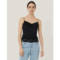 Jigsaw Modal Rich V-Neck Lace Vest Black | Marks & Spencer (UK)
