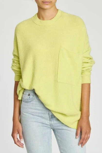 Darya Oversized Crewneck in Key Lime | Shop Premium Outlets