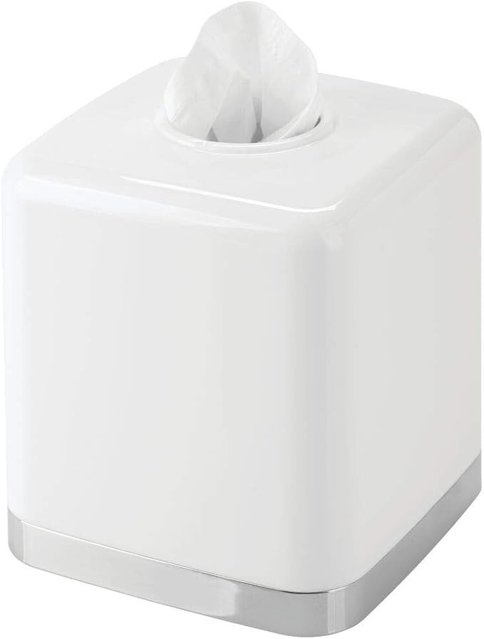 mDesign Modern Square Plastic Disposable Facial Tissue Box Cover and Holder for Bathroom Vanity C... | Amazon (US)