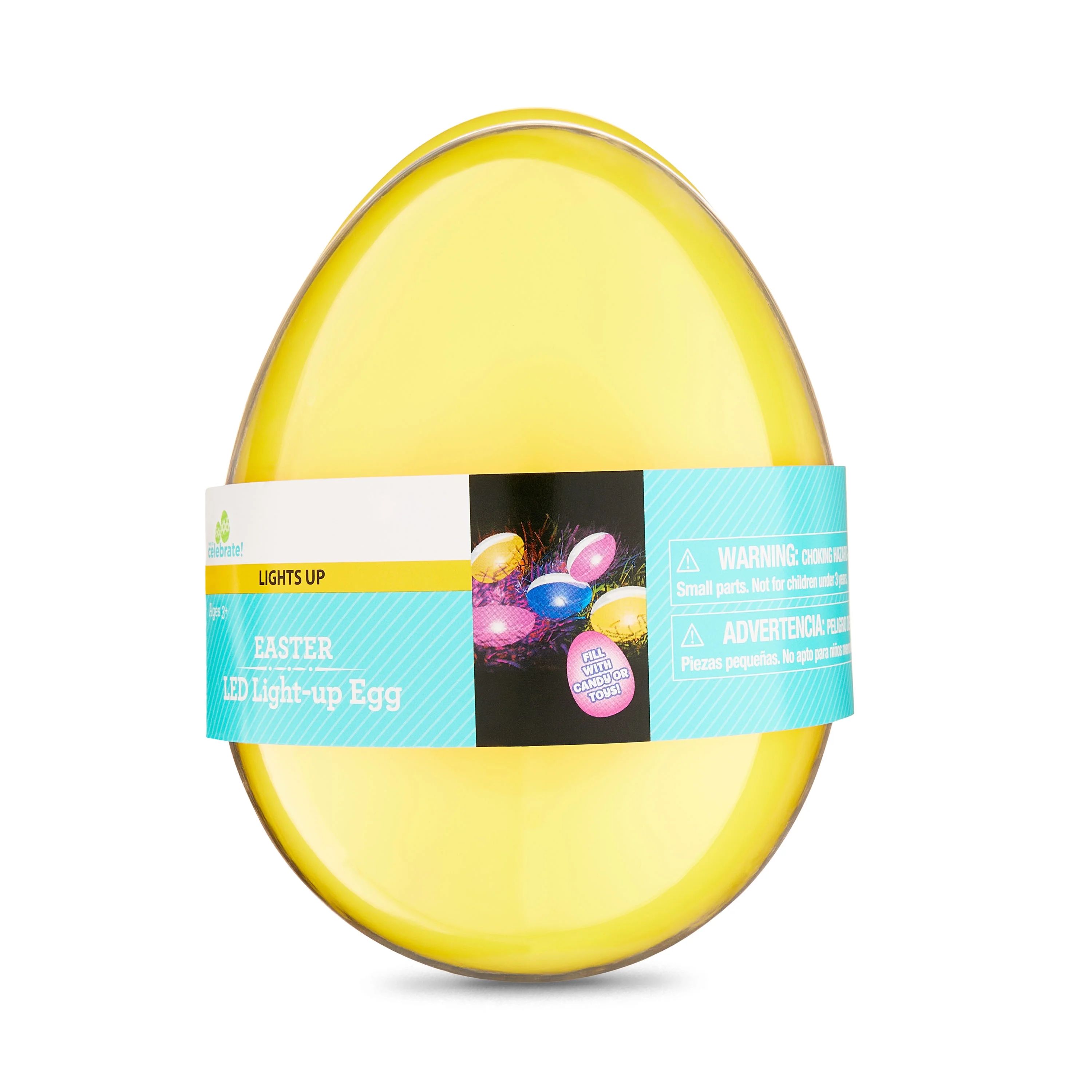 Easter Large Plastic Yellow LED Light-up Egg by Way To Celebrate | Walmart (US)