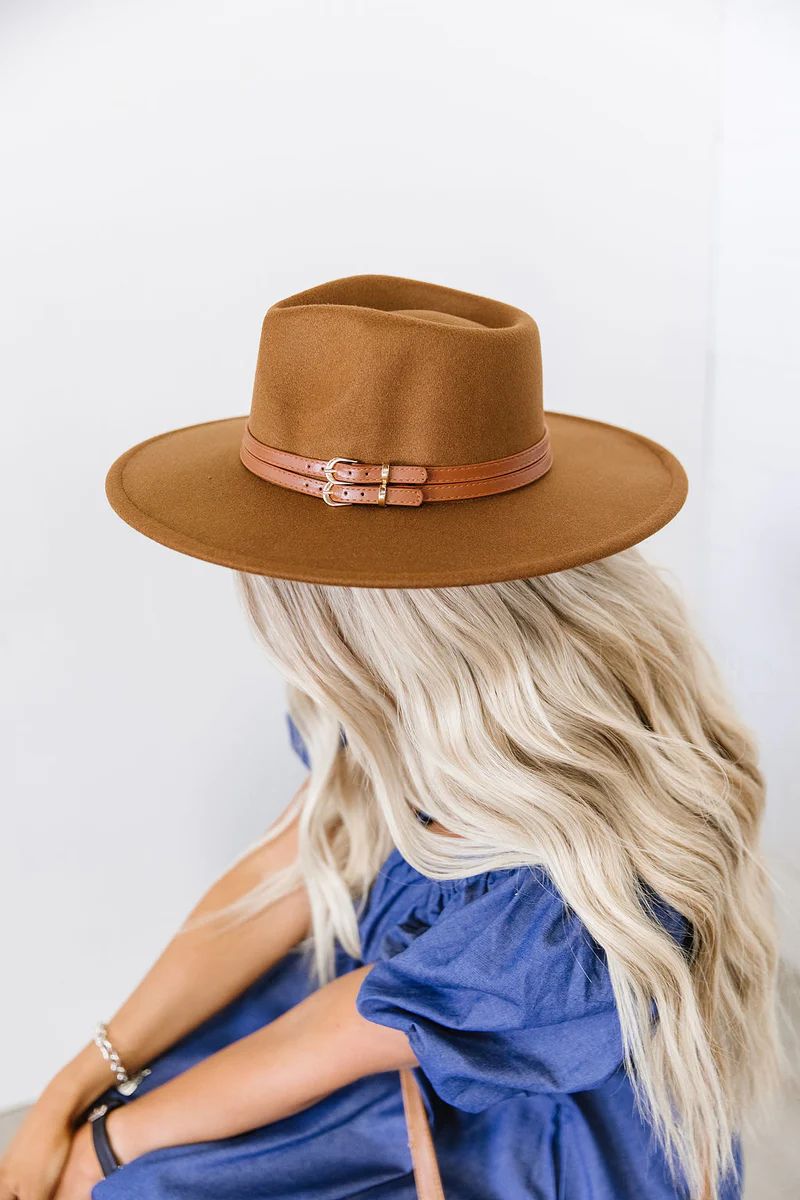 Kaci Wide Brim Hat - Brown | Mindy Mae's Market
