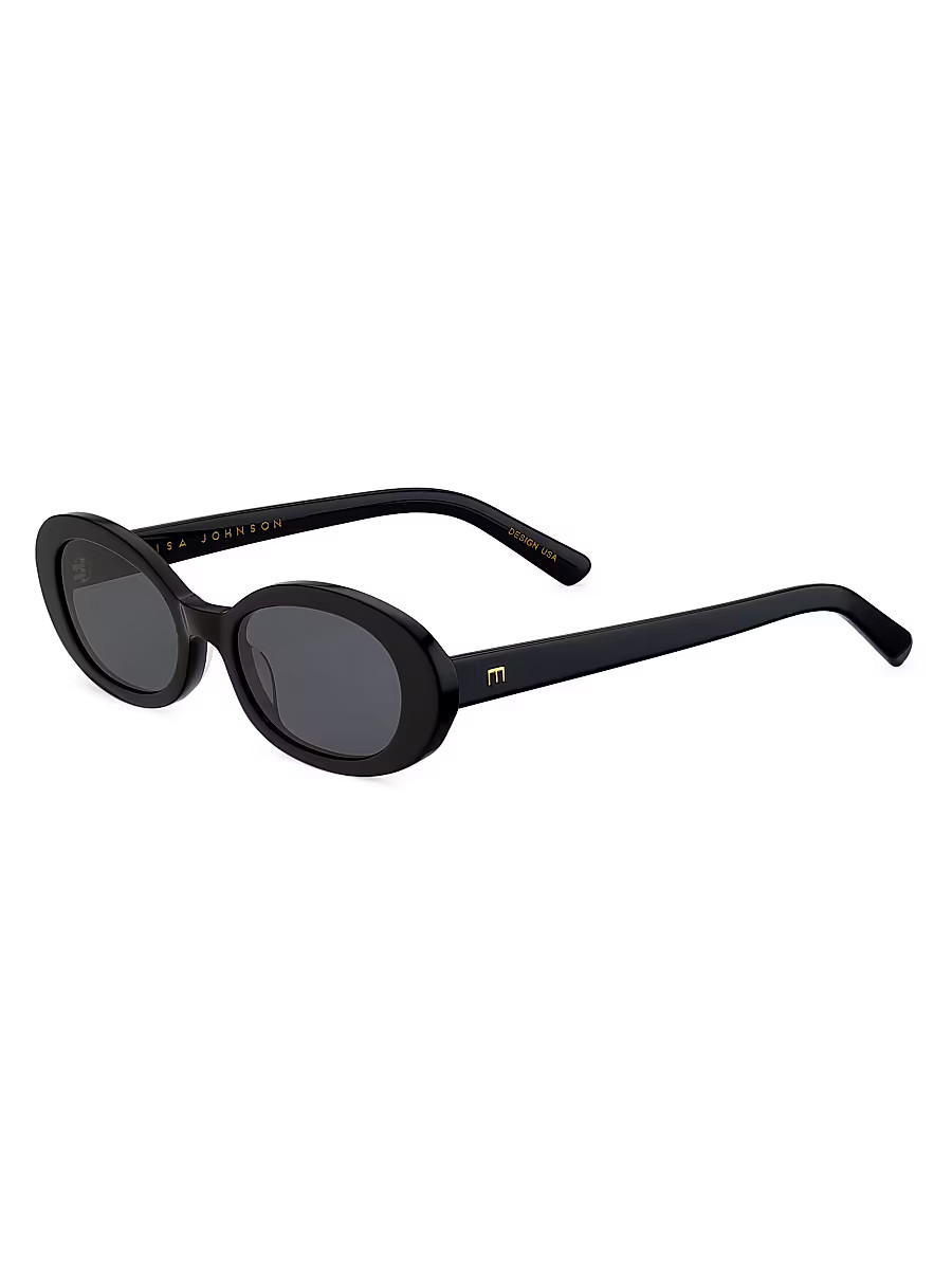 Women's Lyric Leigh 52MM Sunglasses - Gloss Black Grey | Saks Fifth Avenue