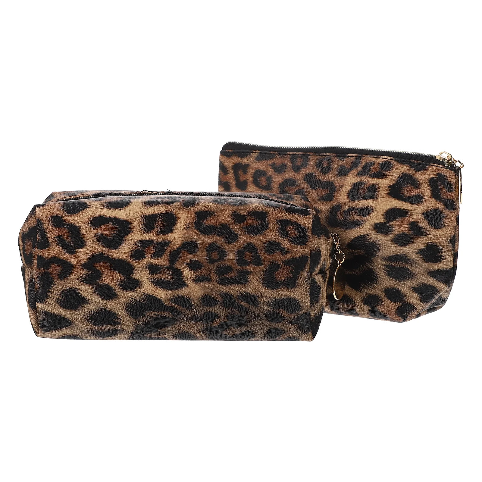 2pcs Leopard Prints Makeup Bags Girls Toiletry Pouches Portable Cosmetic Bags | Walmart (CA)