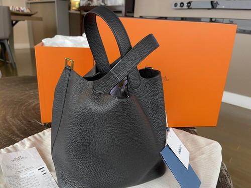 NEW Hermes Picotin 22 BLACK / Gold Hardware / Clemence 2021 Receipt  | eBay | eBay AU