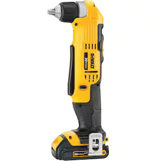 DEWALT 20V MAX Cordless 3/8 in. Right Angle Drill/Driver, (1) 20V 1.3Ah Battery, Charger, and Bag... | The Home Depot