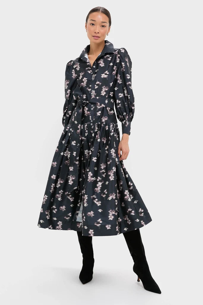 Lebombo Black Nora Midi Dress | Tuckernuck (US)