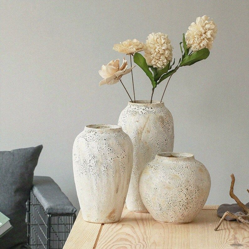 Ceramic Dried Flower Clay Vase  Vases for Flowers Flower | Etsy | Etsy (US)