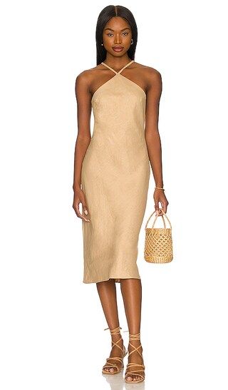 x REVOLVE Melonie Dress in Beige | Revolve Clothing (Global)