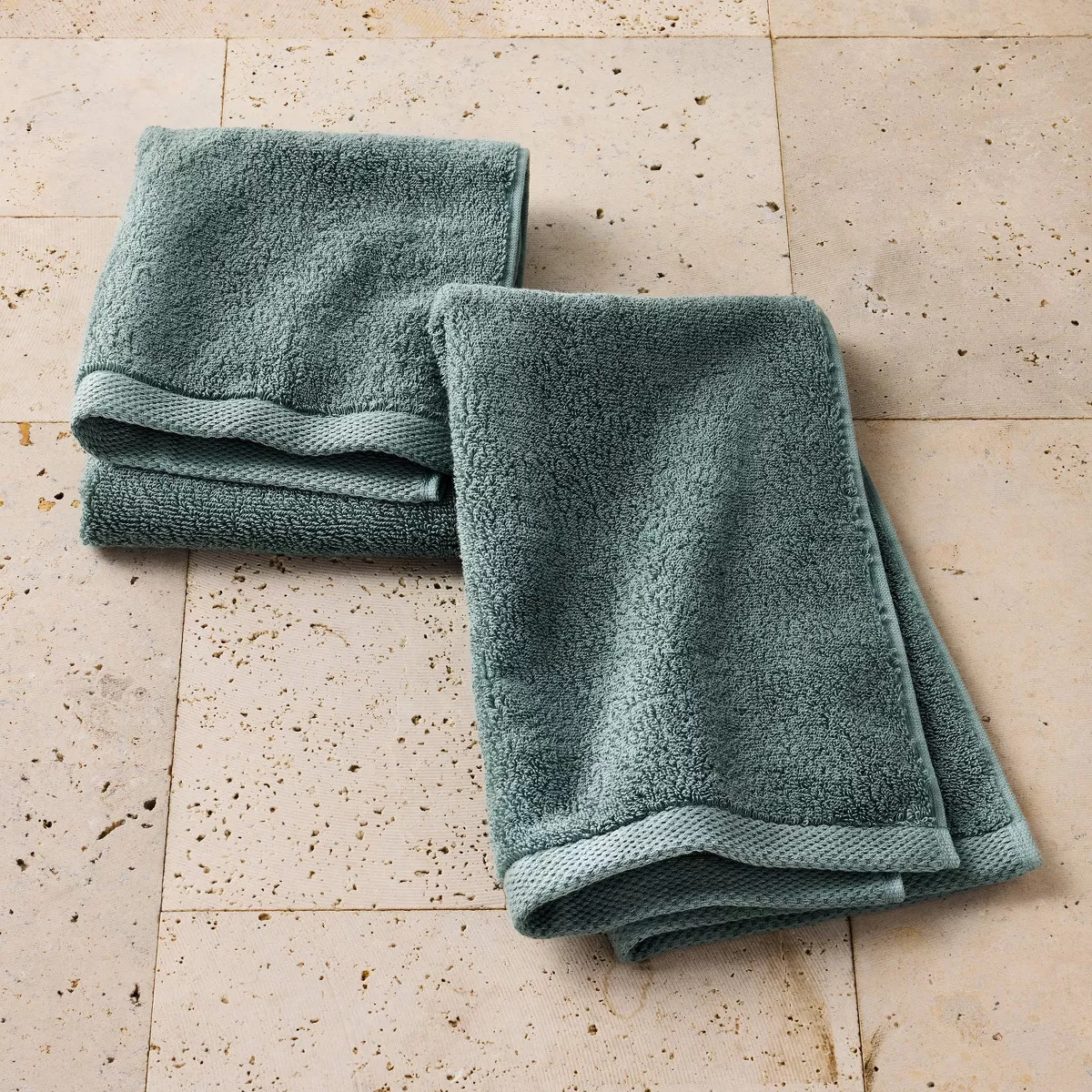 2pk Organic Hand Towel Dark Teal - Casaluna\u2122 | Target