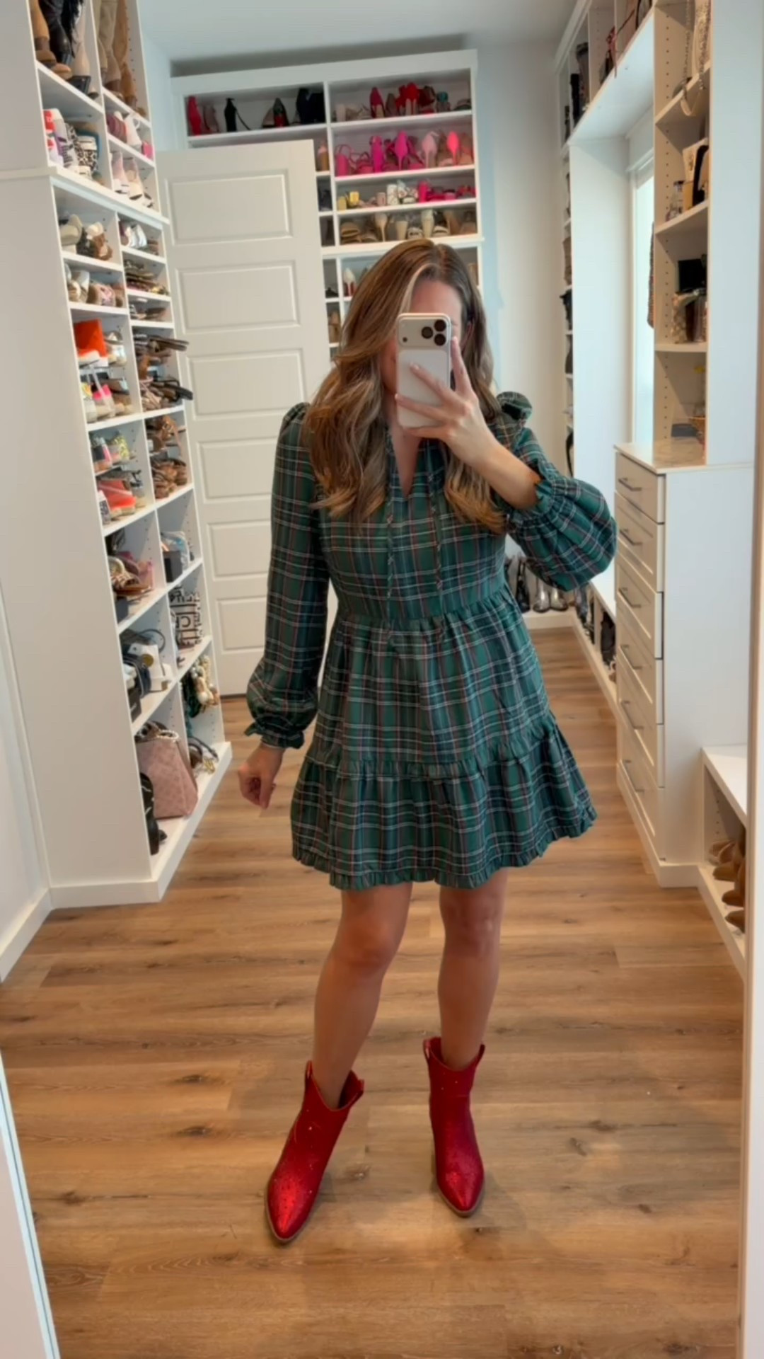 Festive outfits for any holiday occasion. From cozy sweaters to fun, colorful dresses, these Amazon finds make getting dressed the easiest part of the season.  In a medium plaid long sleeve mini dress, rhinestone boots and accessories- fits tts. Shop dandy, holiday outfit, christmas sweater, christmas party outfit, christmas outfit, fall outfit

#LTKStyleTip #LTKHoliday #LTKSeasonal