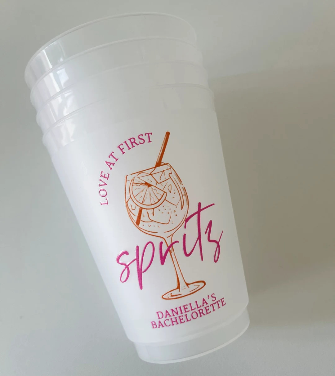 Personalized Love At First Spritz Frosted Cups - Set of 8 | Etsy (US)