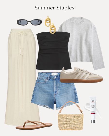 I will be living in linen this summer and the Monday swim pair is my favorite! So comfy and you can dress them up or down. I also really love the Abercrombie jean shorts, the Curve Love is a great option for a better fit

#LTKSeasonal #LTKShoeCrush #LTKSwim
