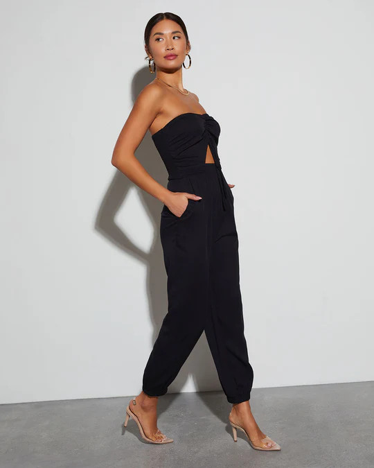 Francine Pocketed Strapless Cutout Jumpsuit | VICI