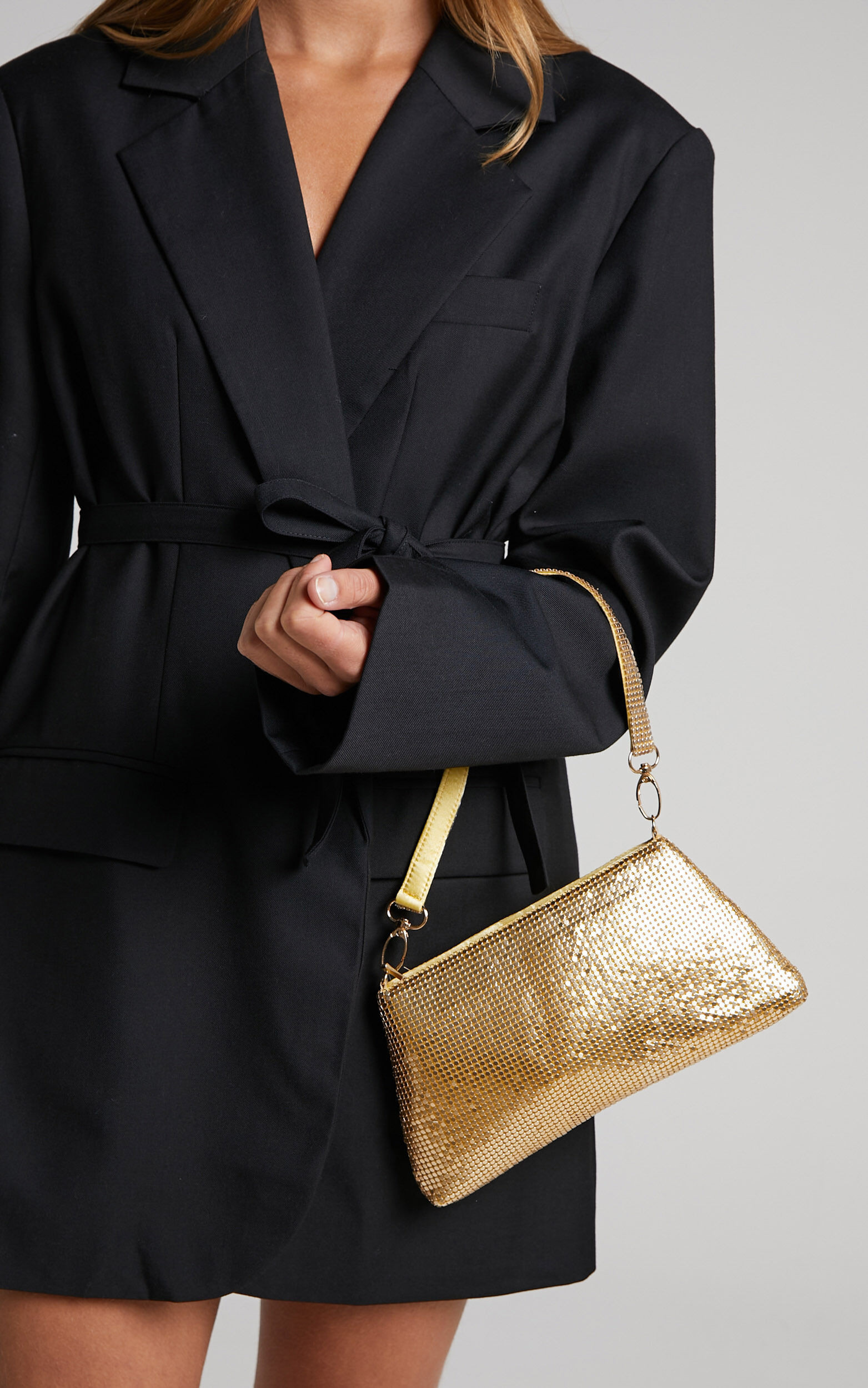 Shajara Sequin Shoulder Bag in Gold | Showpo (US, UK & Europe)