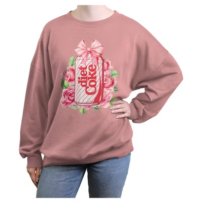Junior's Coca Cola Diet Coke and Roses Sweatshirt | Target